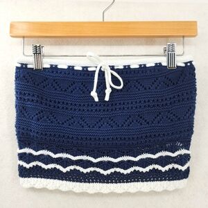 NWOT Hollister Navy Blue Sweater Knit Tube Top Women's Size Small